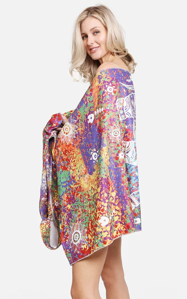 JTB002-18 2 in 1 Elephant Pattern Beach Towel & Beach Bag