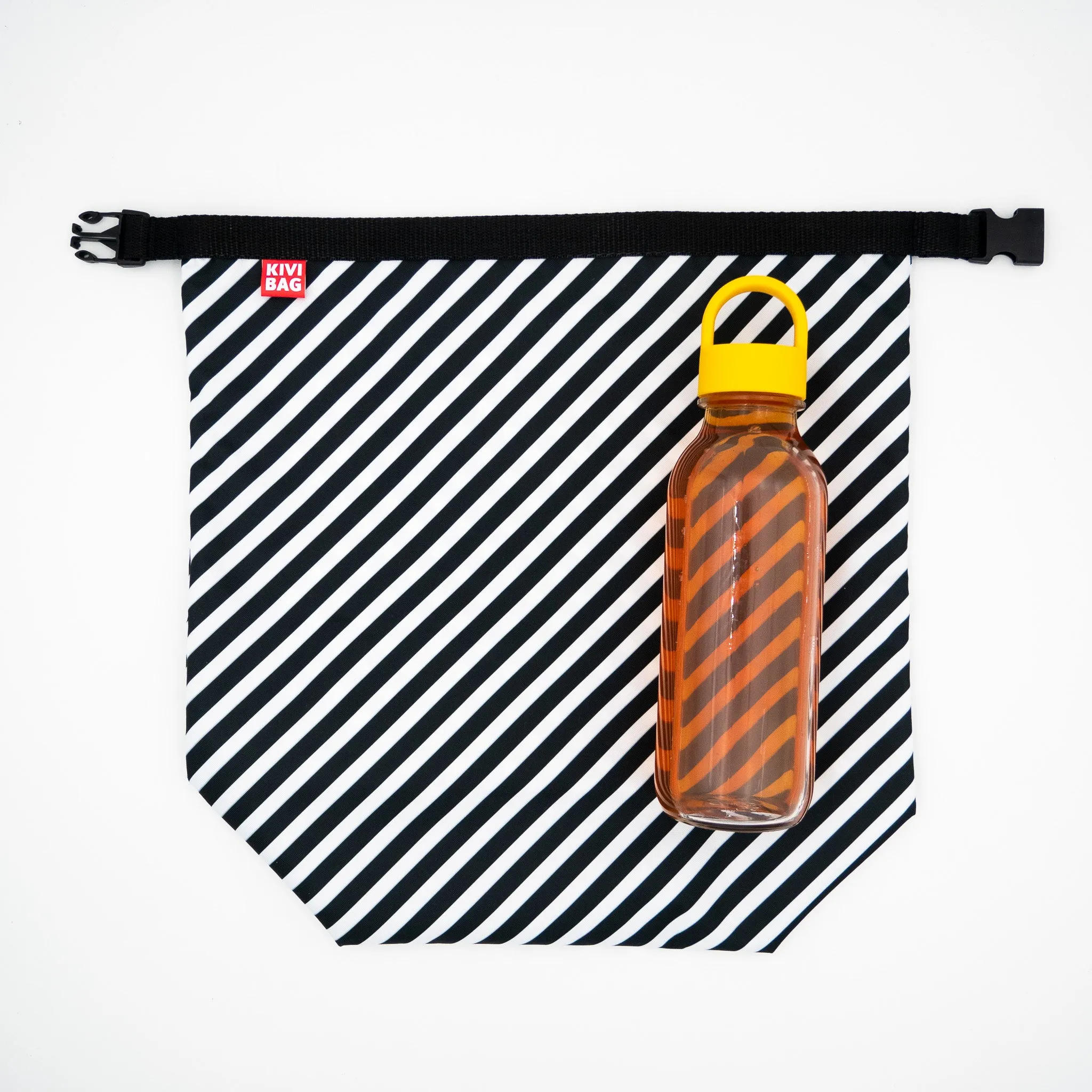 Lunch Bag Large (Striped B&W)