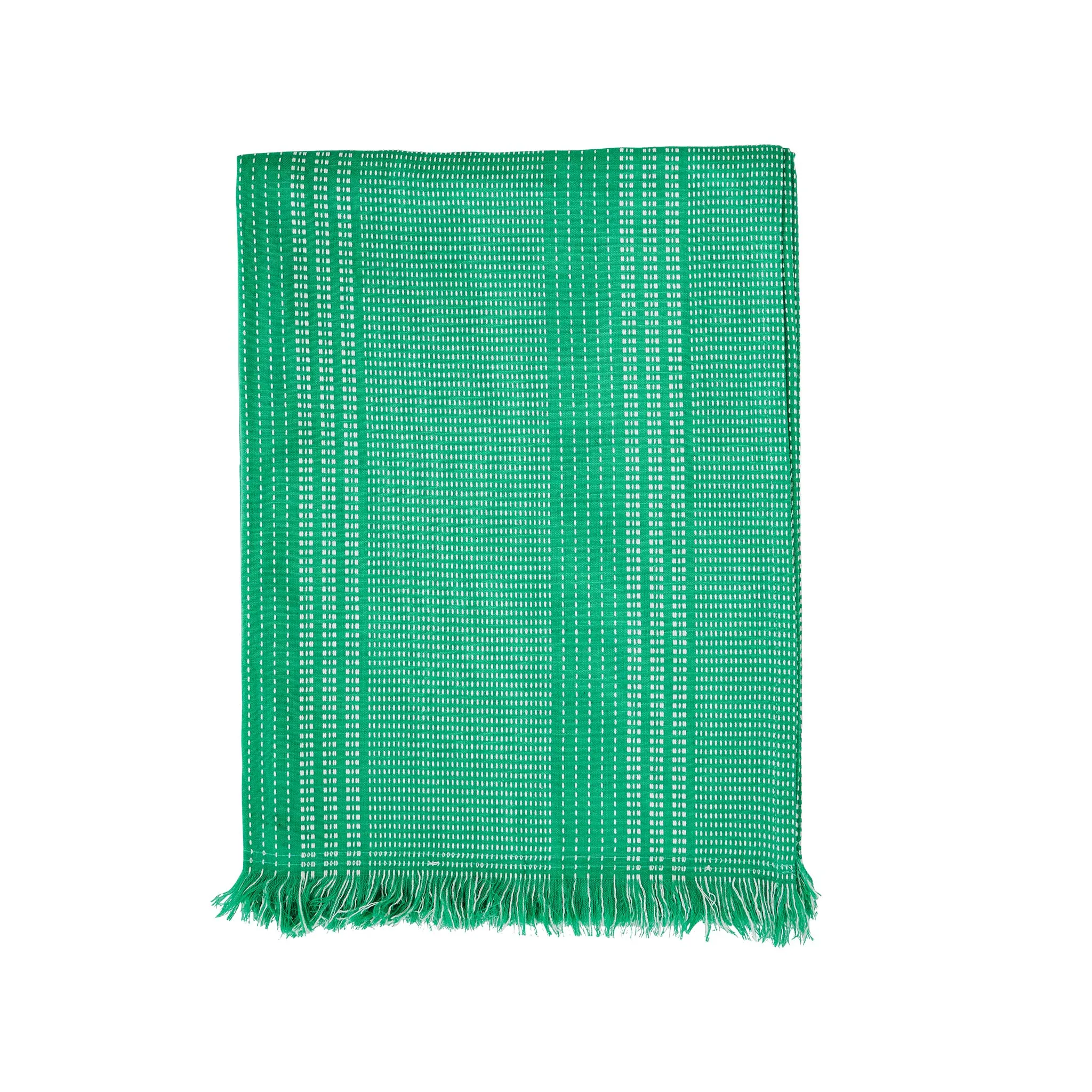Madam Stoltz Green Striped Hammam Towel
