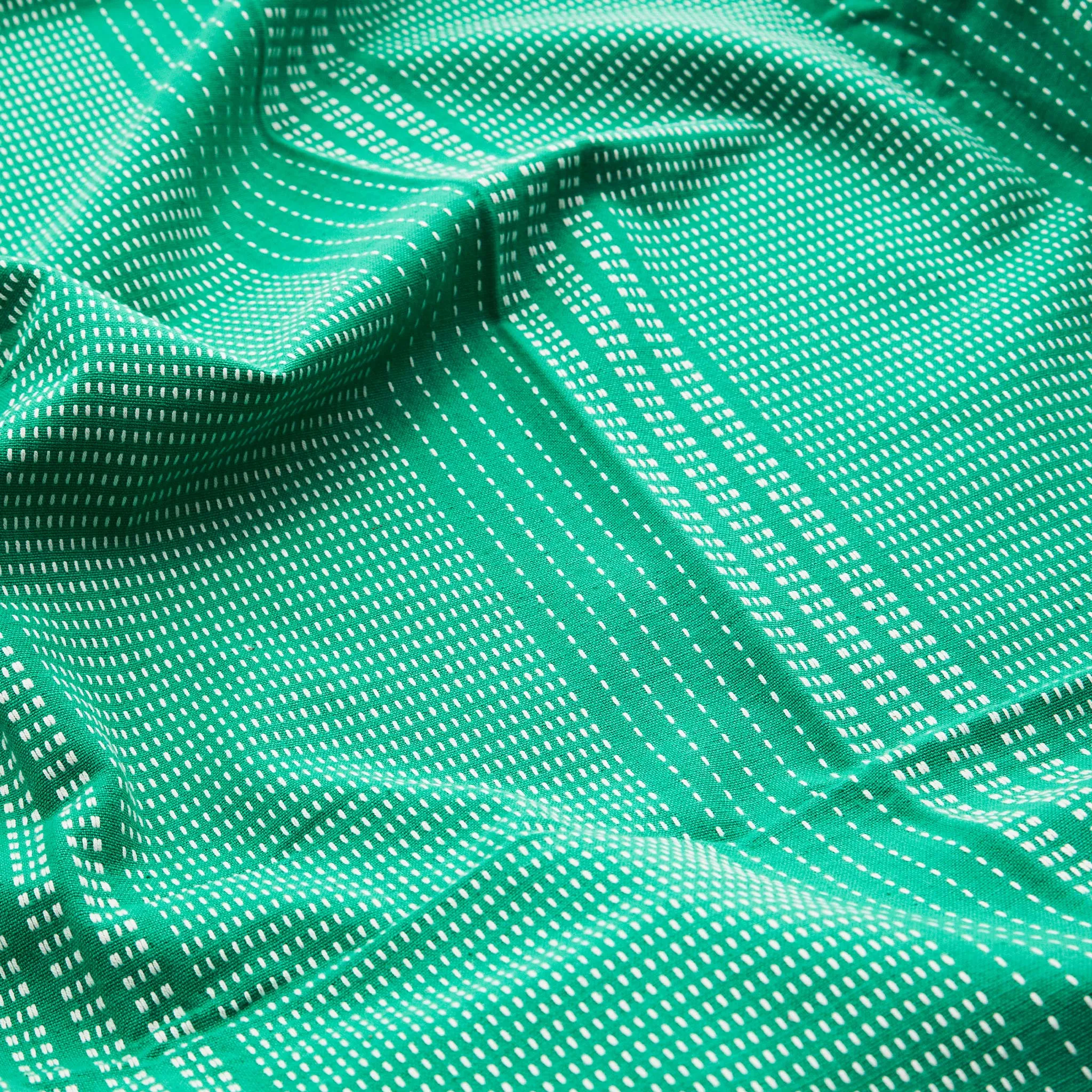 Madam Stoltz Green Striped Hammam Towel