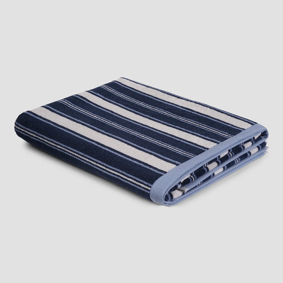 Marina Blue Shoreham Stripe Cotton Towels