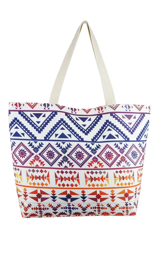 MB0122 Colorful Tribal Pattern Tote Bag