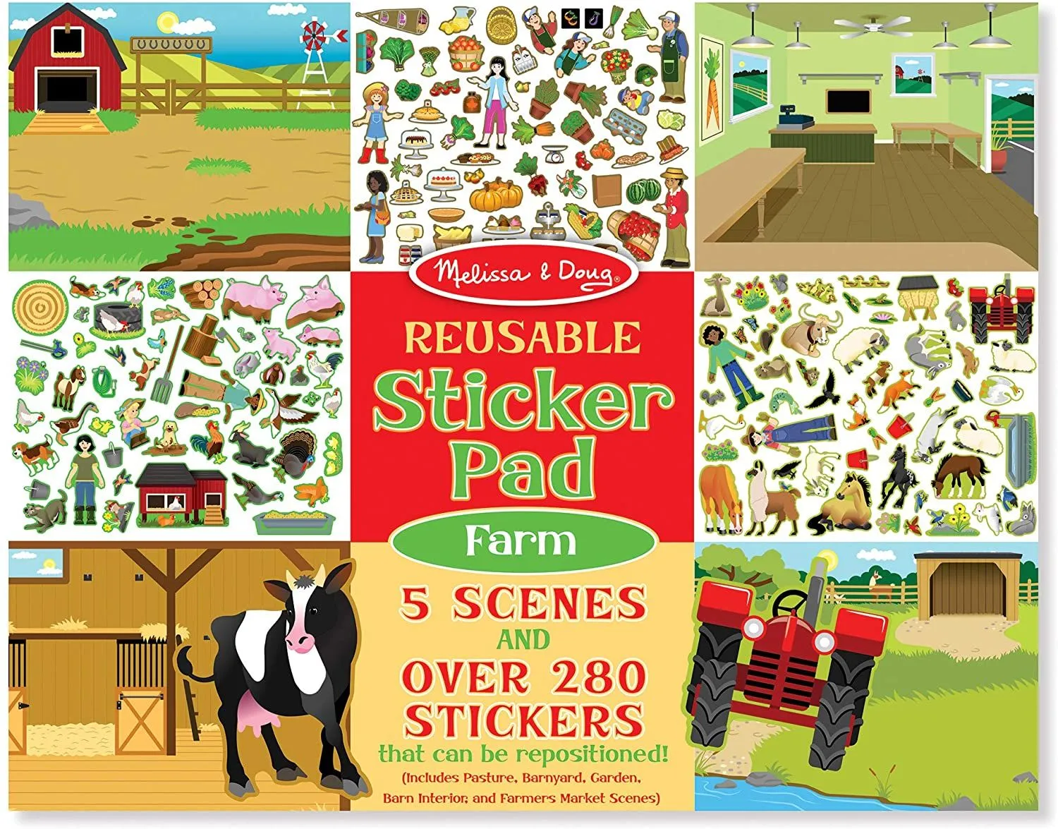 Melissa & Doug Reusable Sticker Pad – Farm