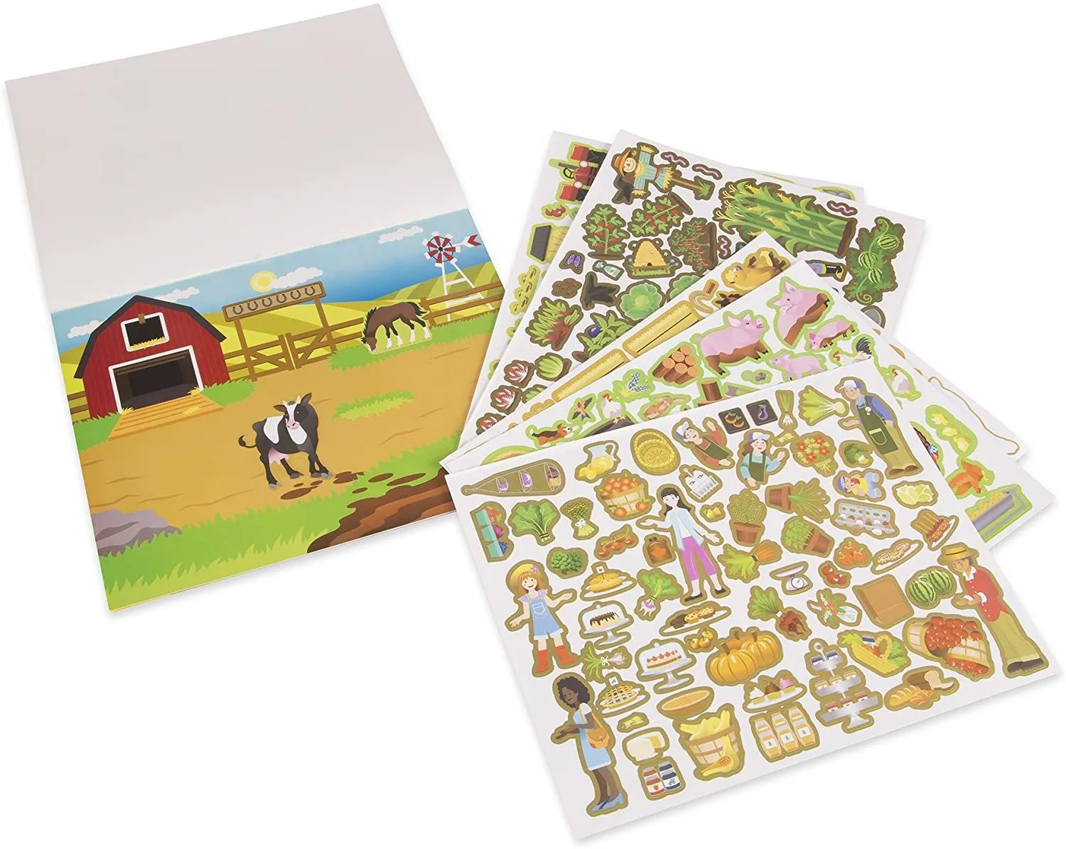 Melissa & Doug Reusable Sticker Pad – Farm