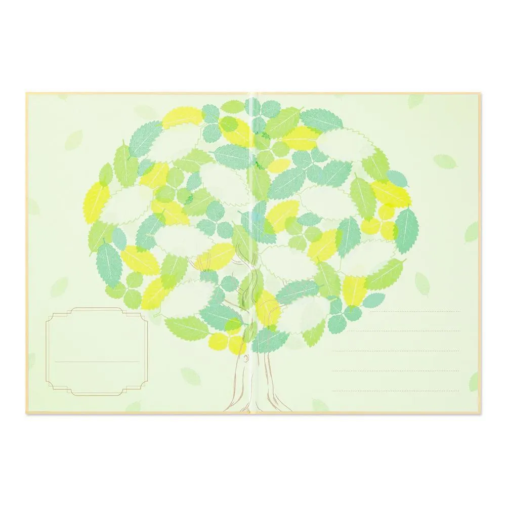 Midori Folded Signature Board B6 With Envelope - Tree