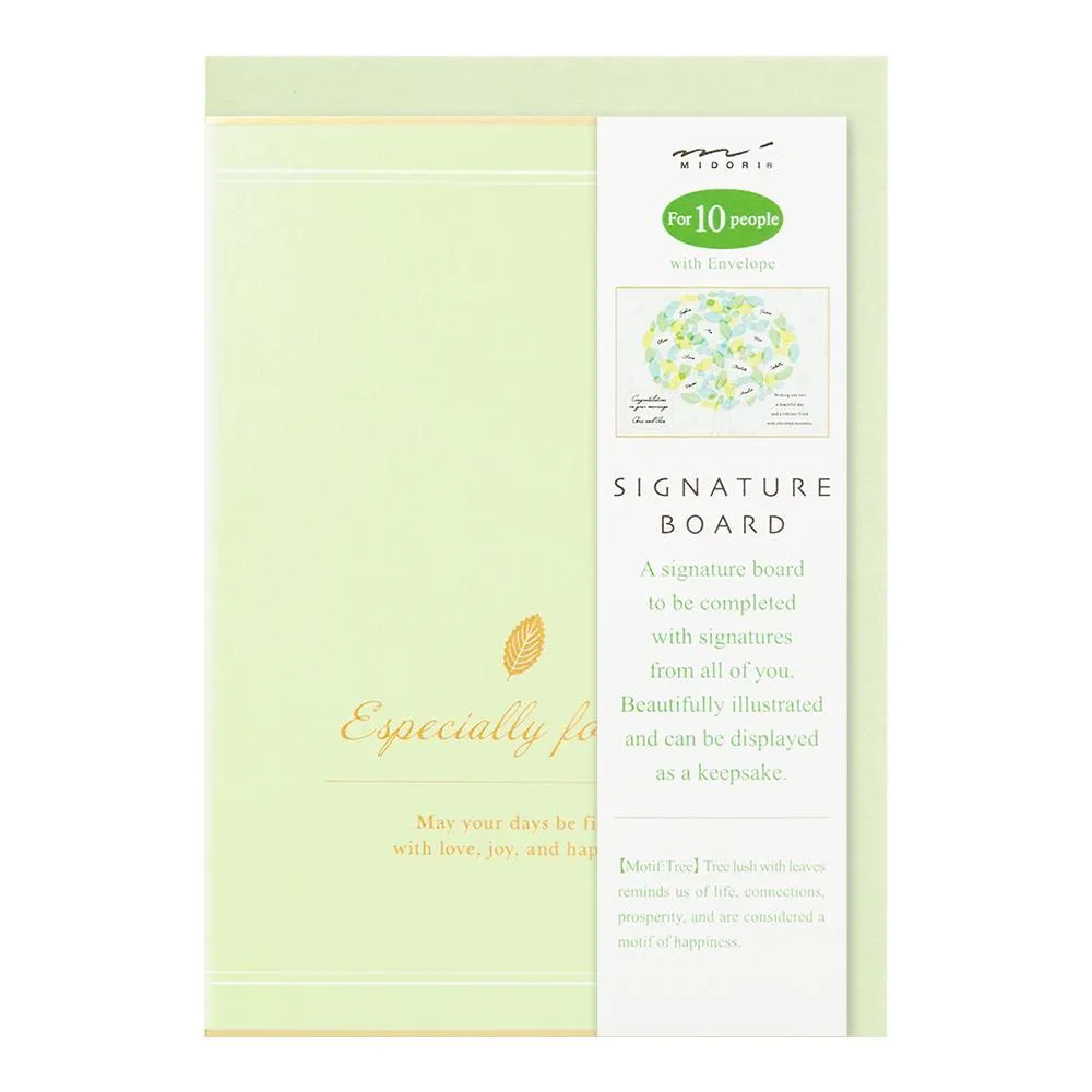 Midori Folded Signature Board B6 With Envelope - Tree