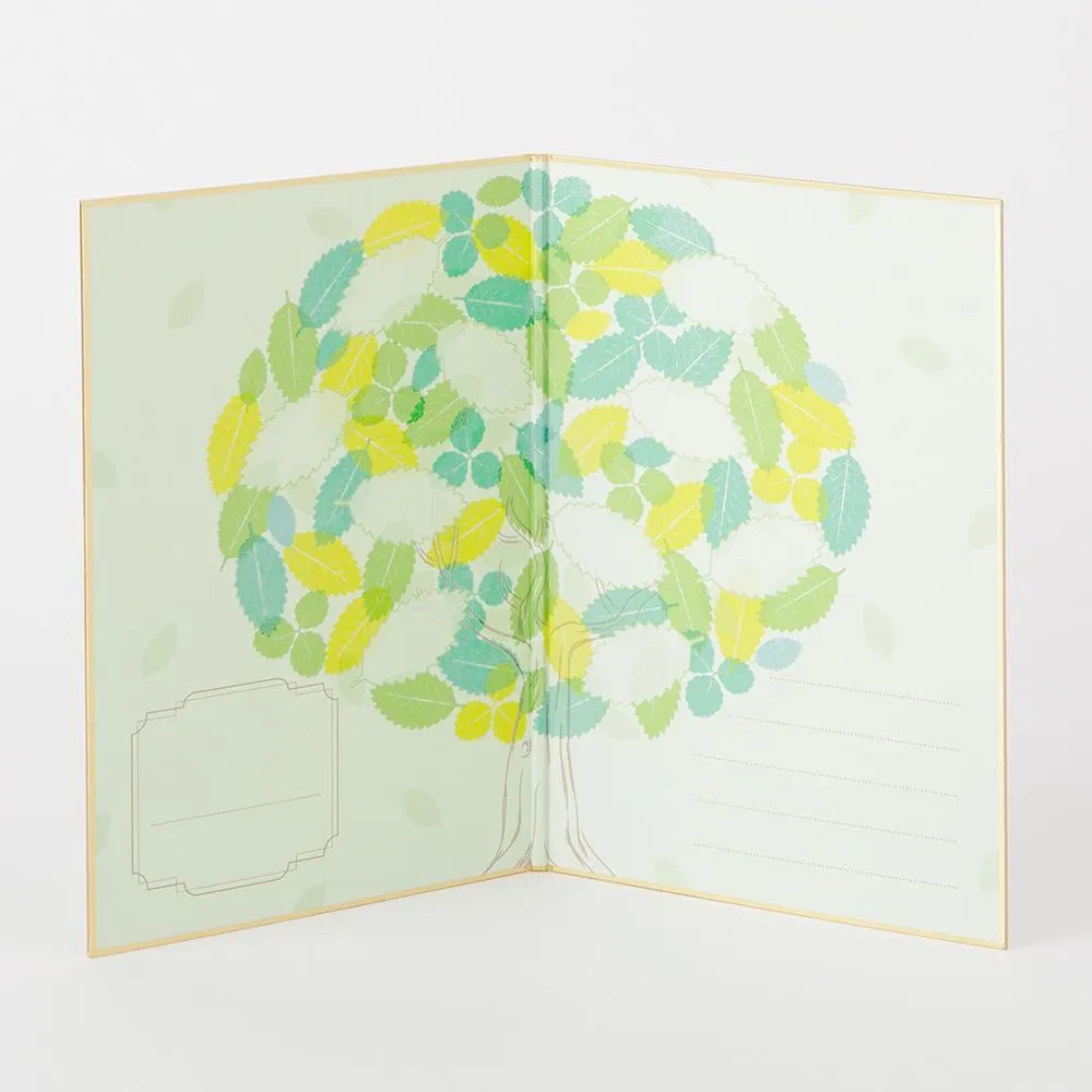 Midori Folded Signature Board B6 With Envelope - Tree