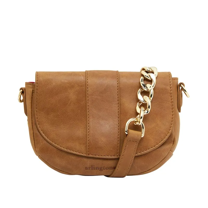 Mini Zara Saddle Bag Vintage Tan