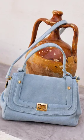 Momoni Flore Suede Bag -  Dusty blue