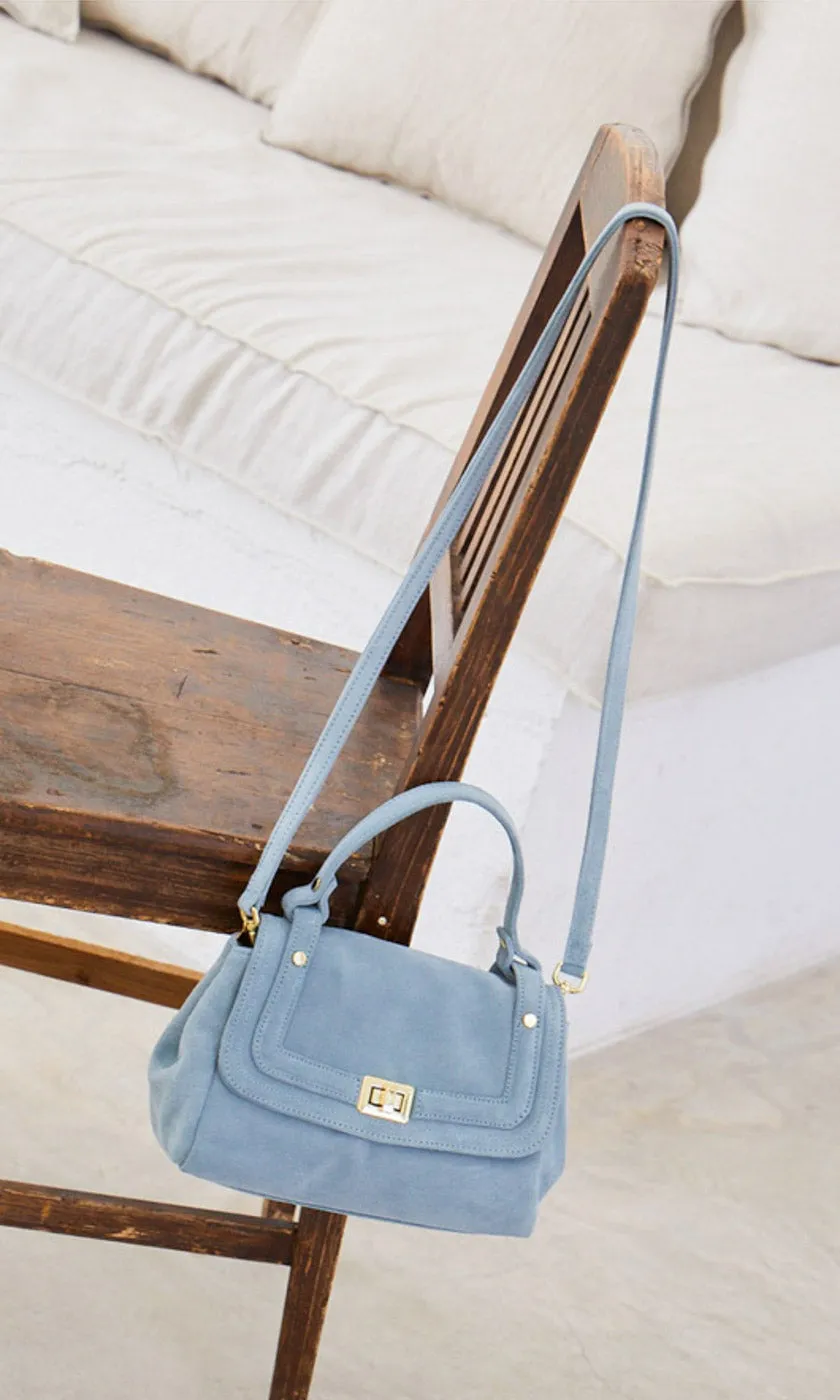 Momoni Flore Suede Bag -  Dusty blue