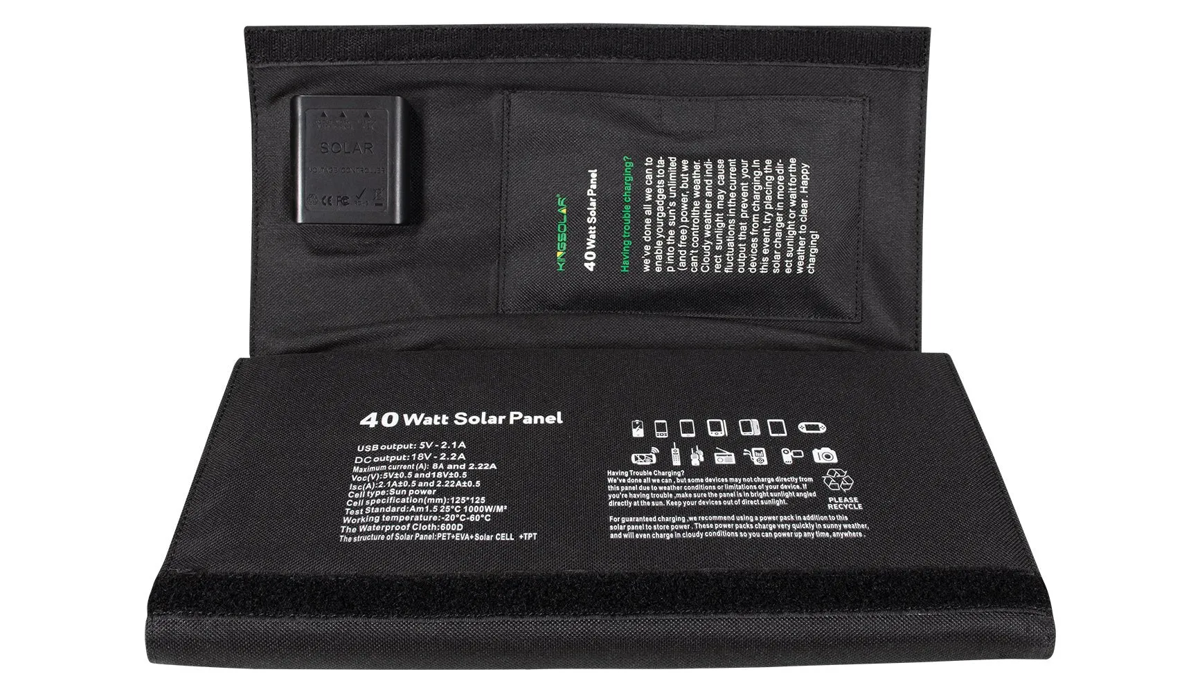 MXPW01 – 40 Watt Foldable Solar Panel