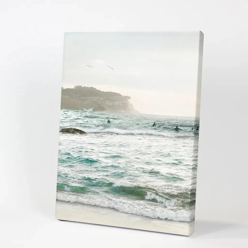 Nautical Coastline Photo. Ocean Waves and Rocks Print