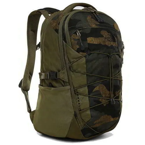 North Face Borealis Mens Womens Green Backpack Rucksack Bag 15" Laptop Sleeve