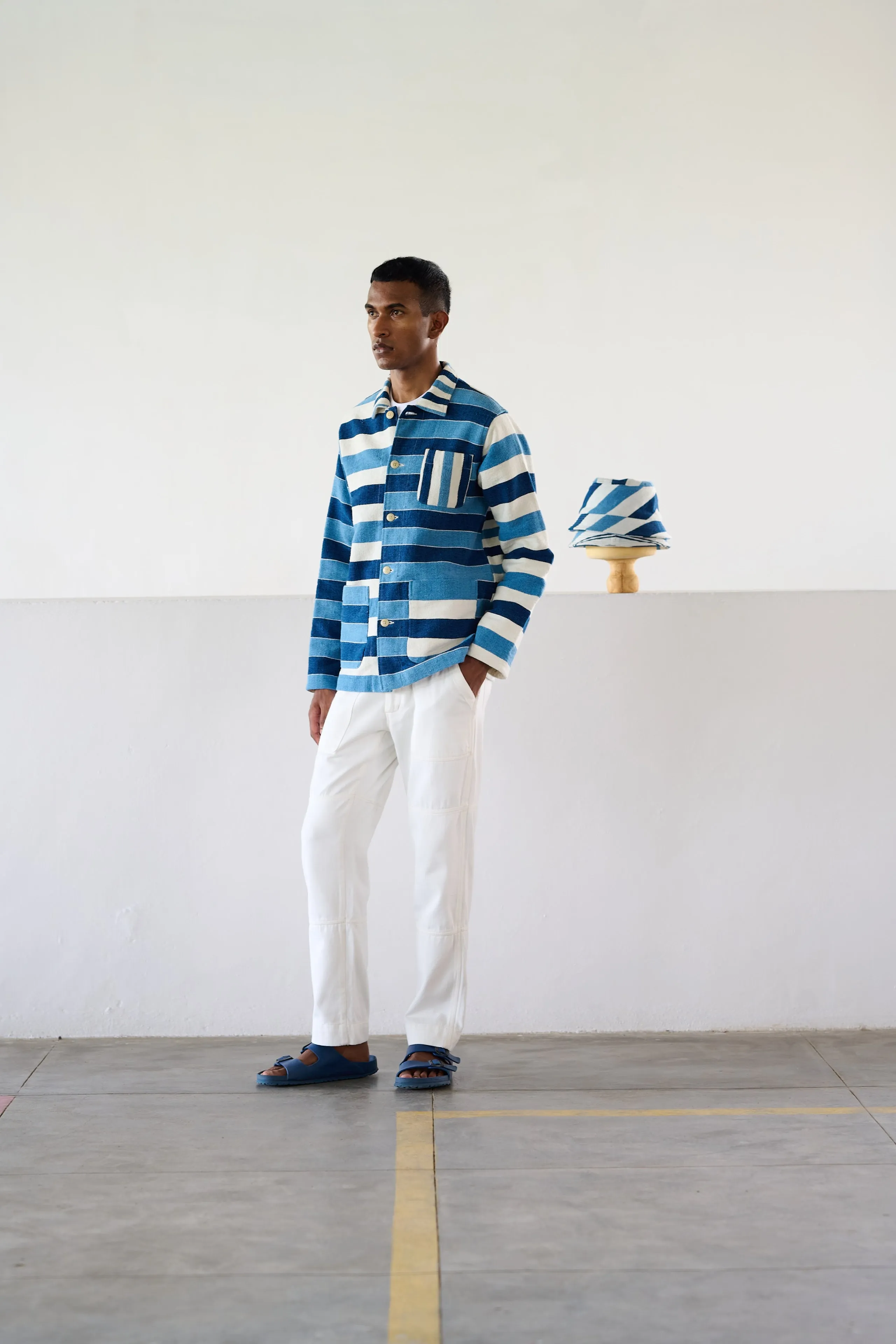 Original Madras Blue Beach Mat Jacket