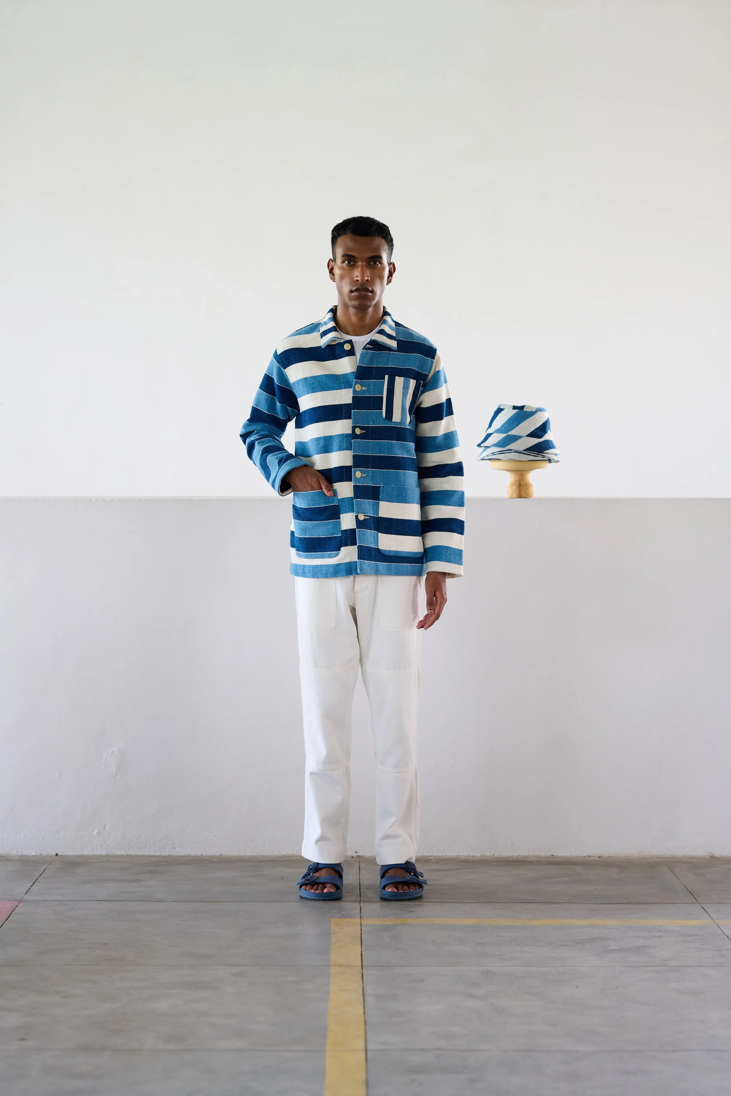 Original Madras Blue Beach Mat Jacket