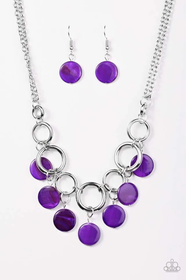 Paparazzi Accessories  - Coastal Adventure #N435 Peg - Purple Necklace