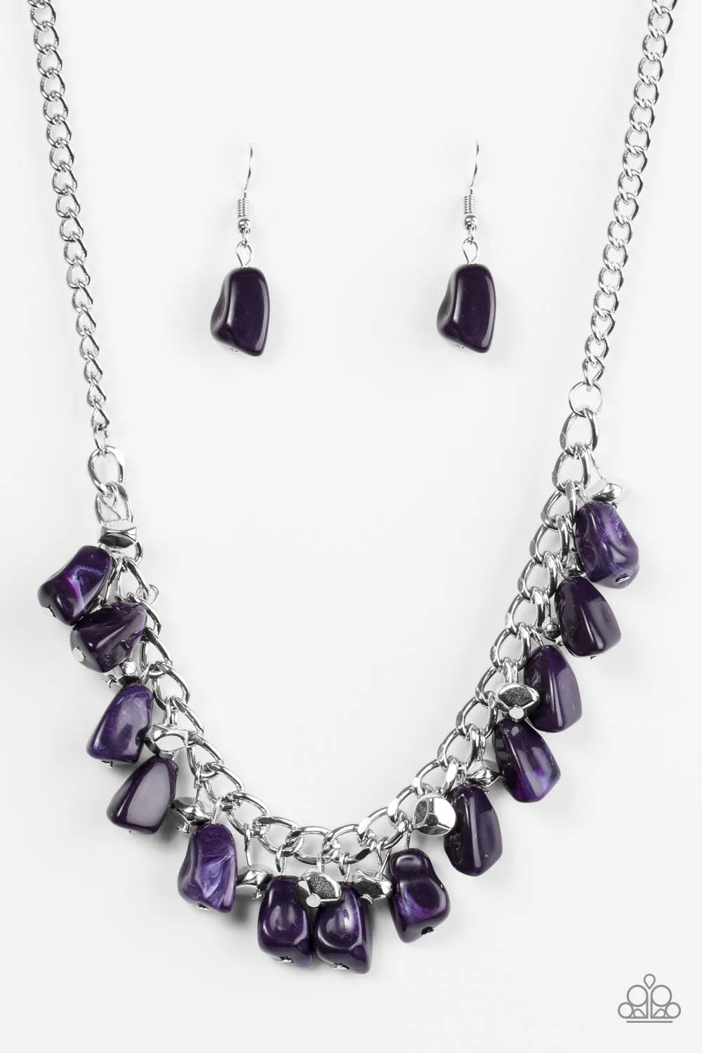 Paparazzi Accessories  - Rocky Shores #N80 - Purple Necklace
