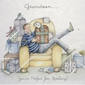 "Grandson" Greeting Card from Berni Parker