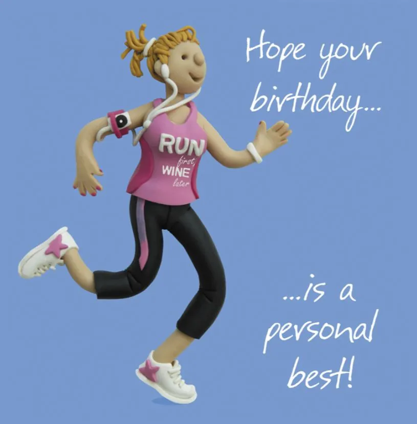 "Hope Your Birthday is a Personal Best..." Birthday Greeting Card from Holy Mackerel
