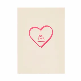 "I Am Sure" Card