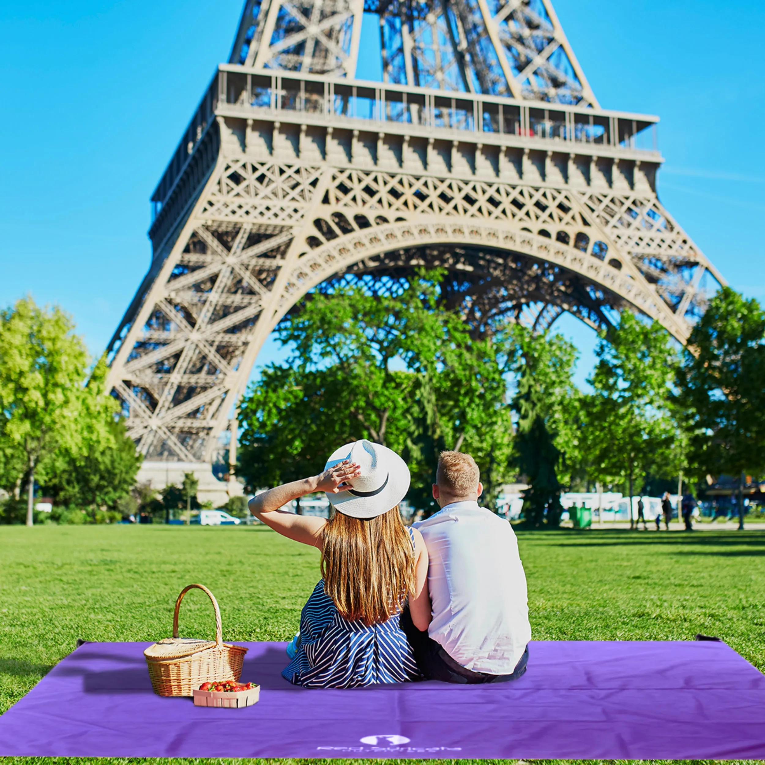 Red Suricata Purple Sand Free Beach Mat Blanket – Compatible with Purple Beach Sun Shade Canopy