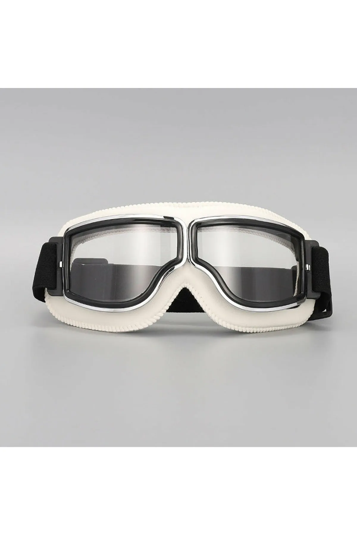 Retro Foldable Motorcycle Goggles - White