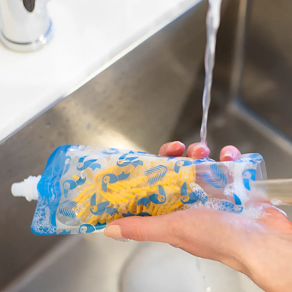 Reusable Food Pouches Minis | Toucan Blue & Rainforest Green 10 Pack