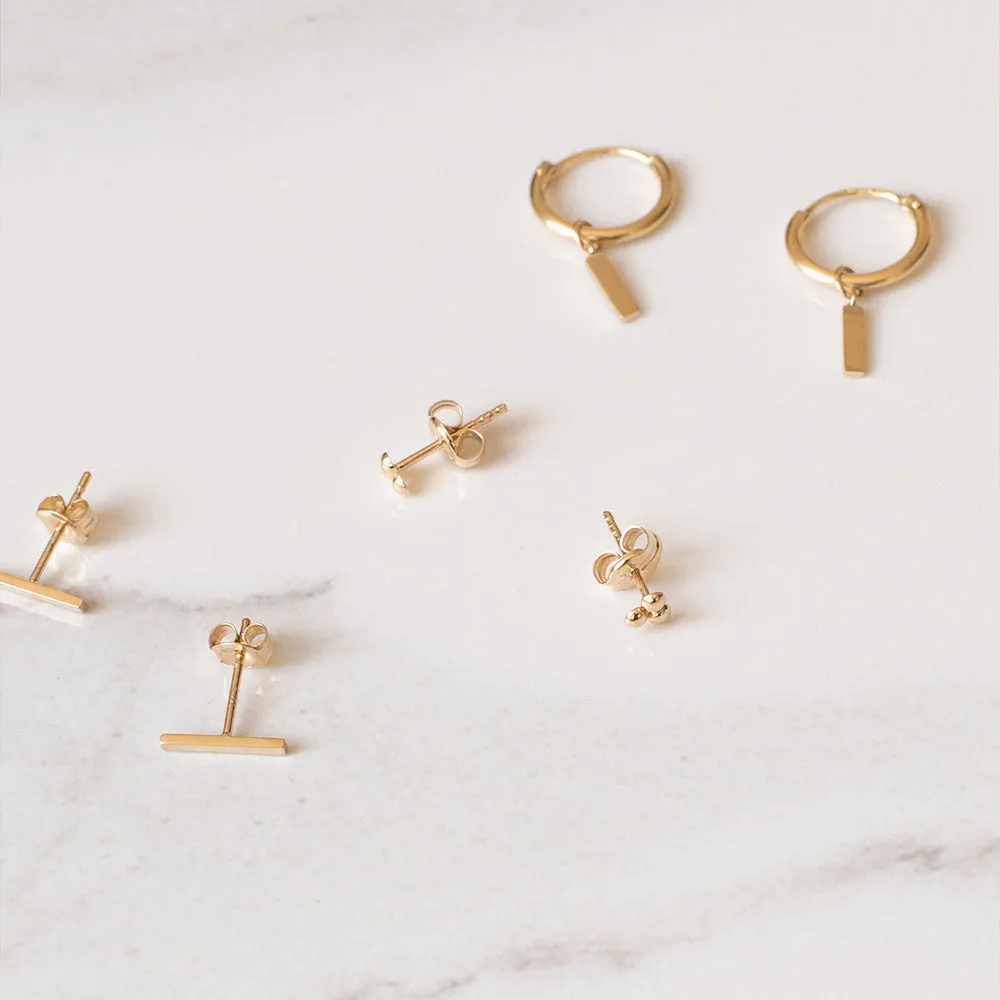 Rivoli Claire 14 karat gold ear studs