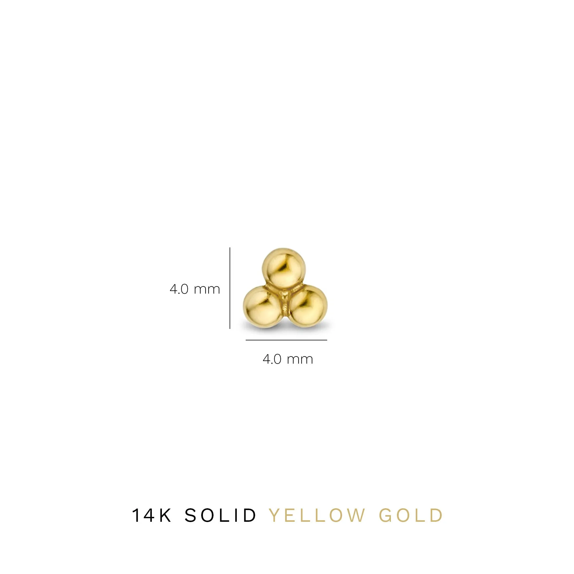 Rivoli Claire 14 karat gold ear studs