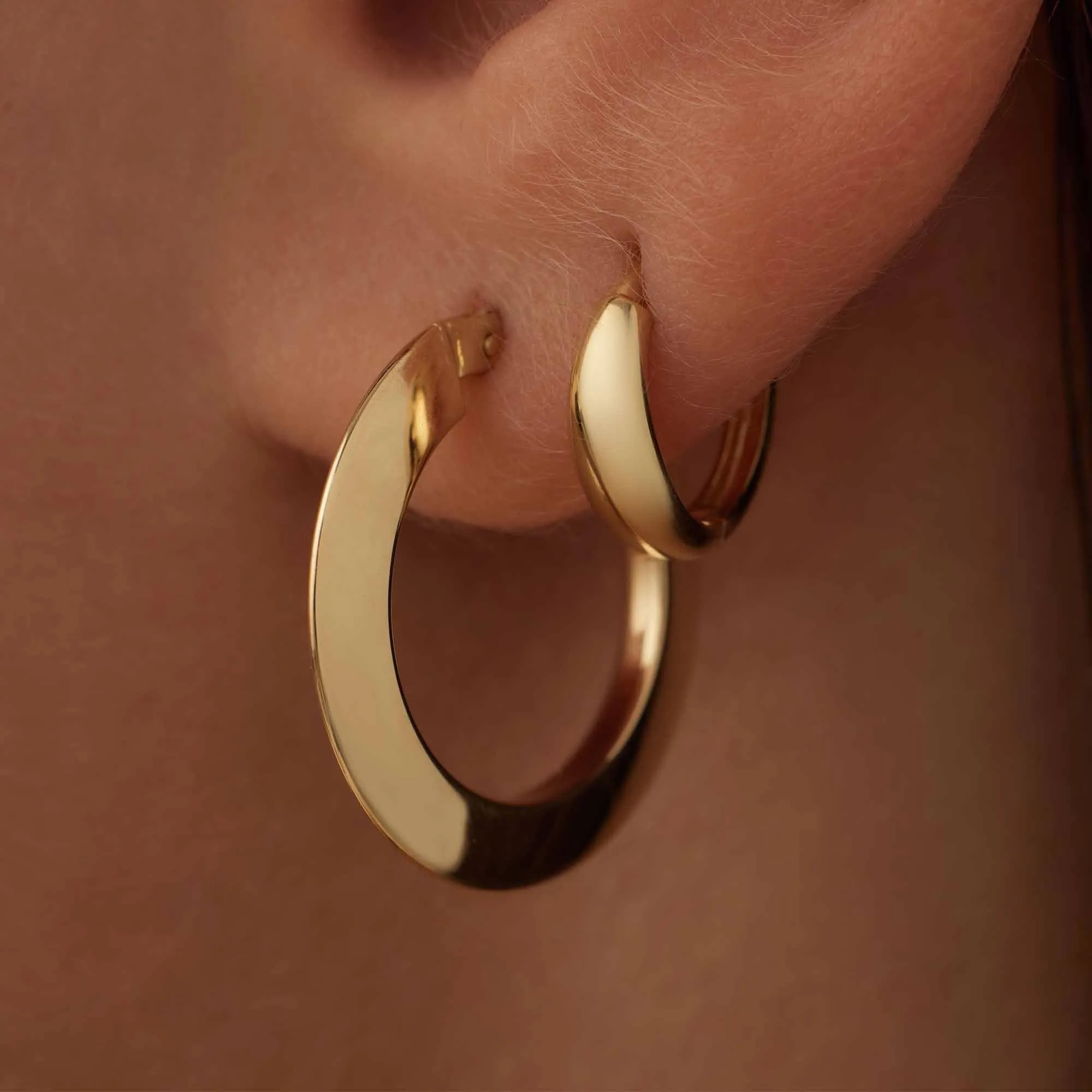Rivoli Morgane 14 karat gold hoop earrings