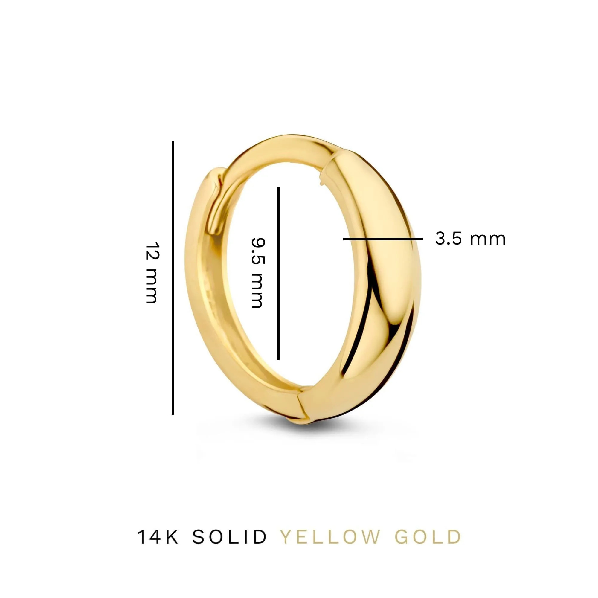 Rivoli Morgane 14 karat gold hoop earrings