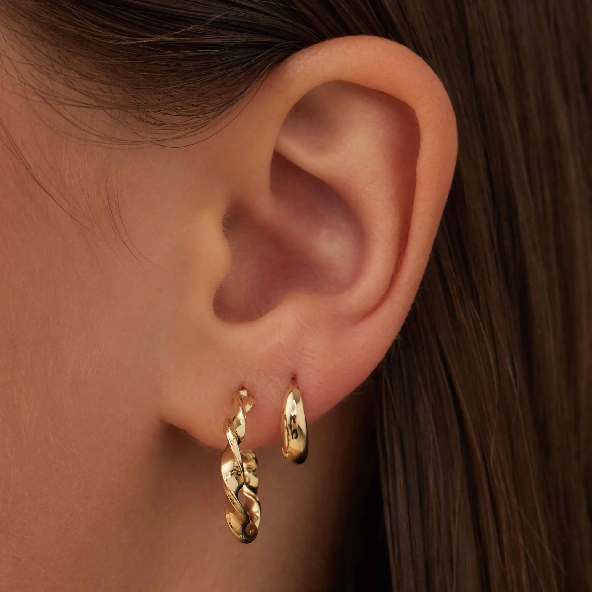 Rivoli Morgane 14 karat gold hoop earrings