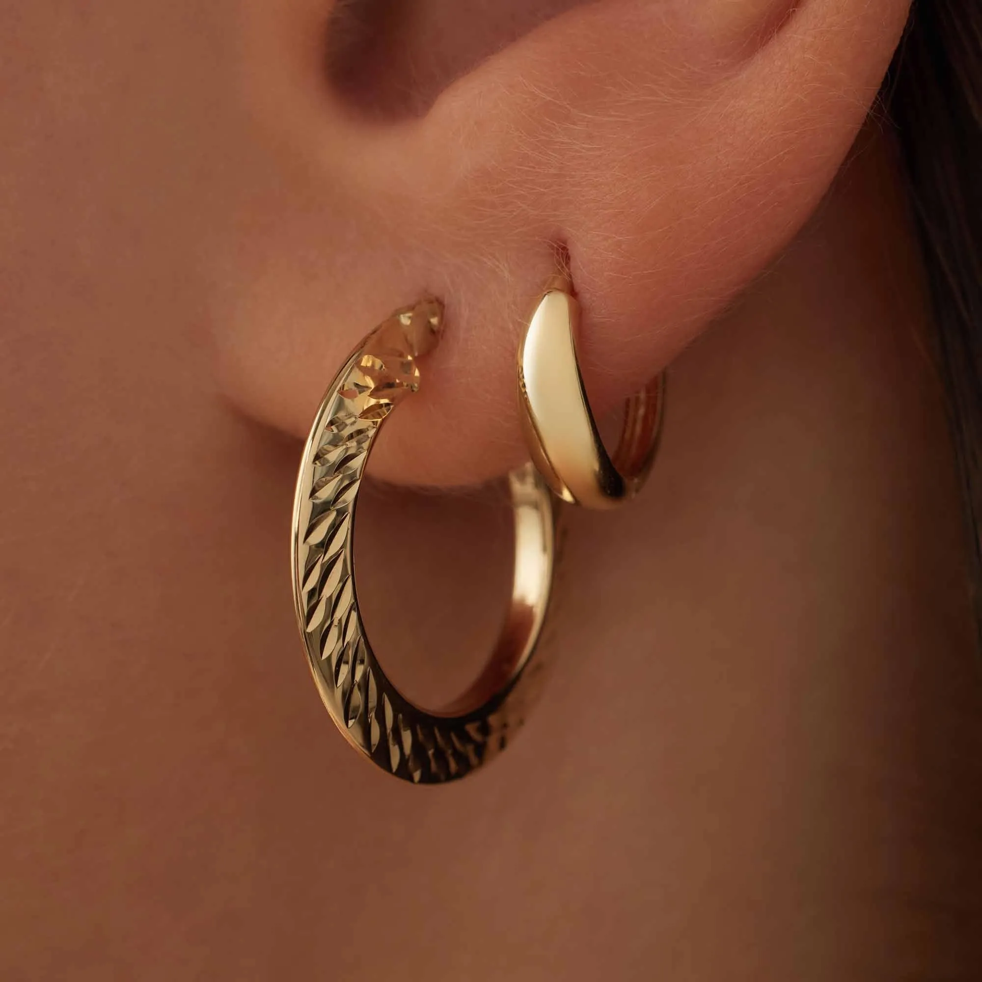 Rivoli Morgane 14 karat gold hoop earrings