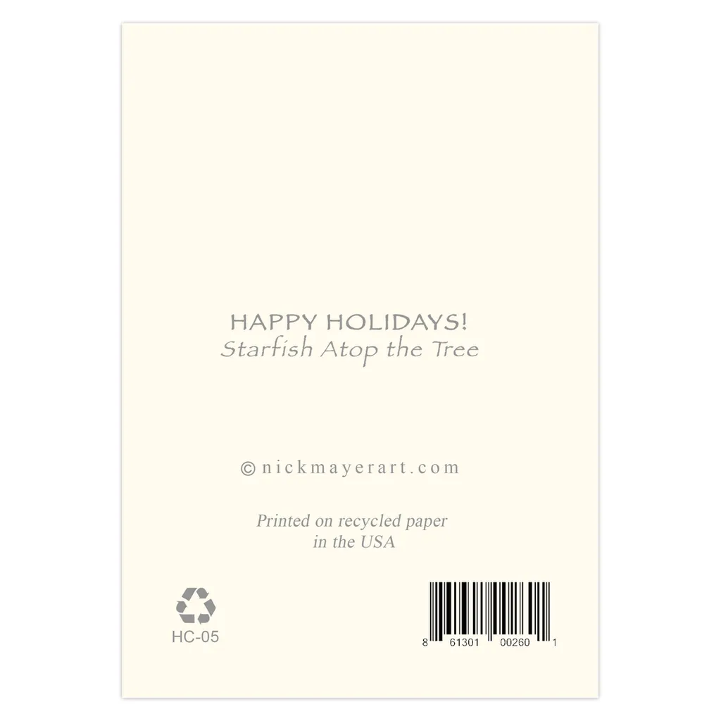 Starfish Atop the Tree Holiday Card