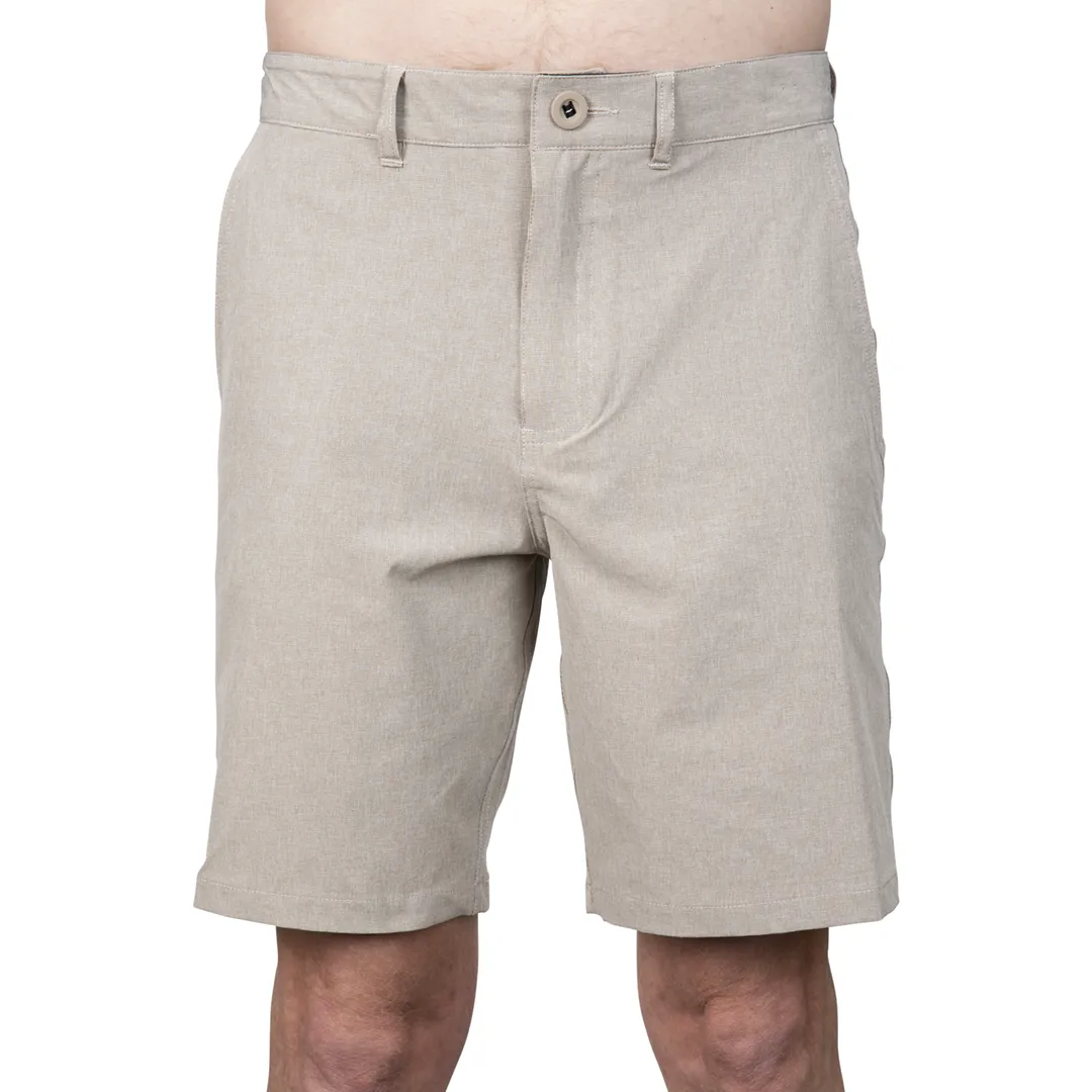 STEWART MEN'S CHASE KHAKI HYBRID WALKSHORTS