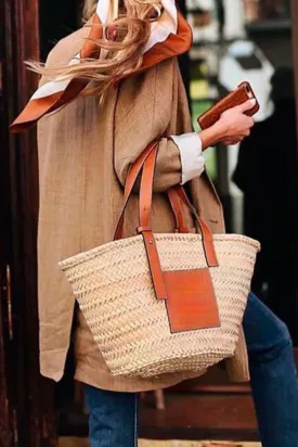 Straw Wicker Basket Bag