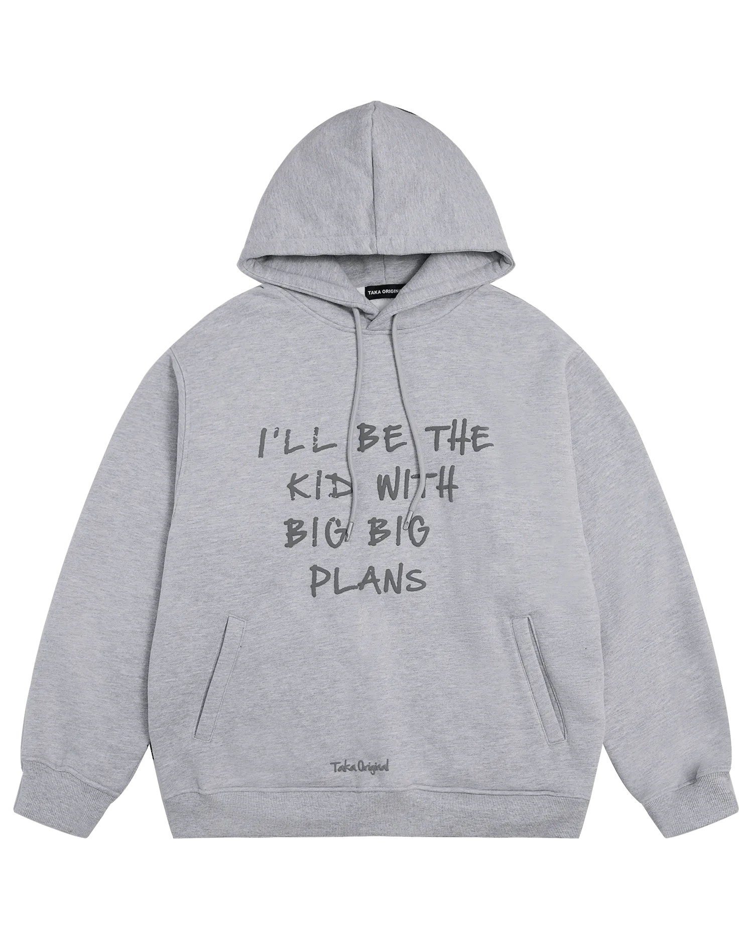 TAKA Original HOME collection big plan fleece hoodie grey
