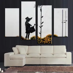 The Girl is Watering - Banksy
