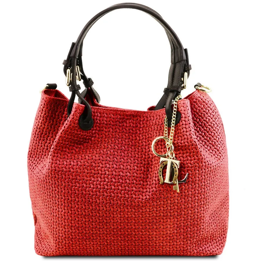 TL Keyluck Woven Leather Bag