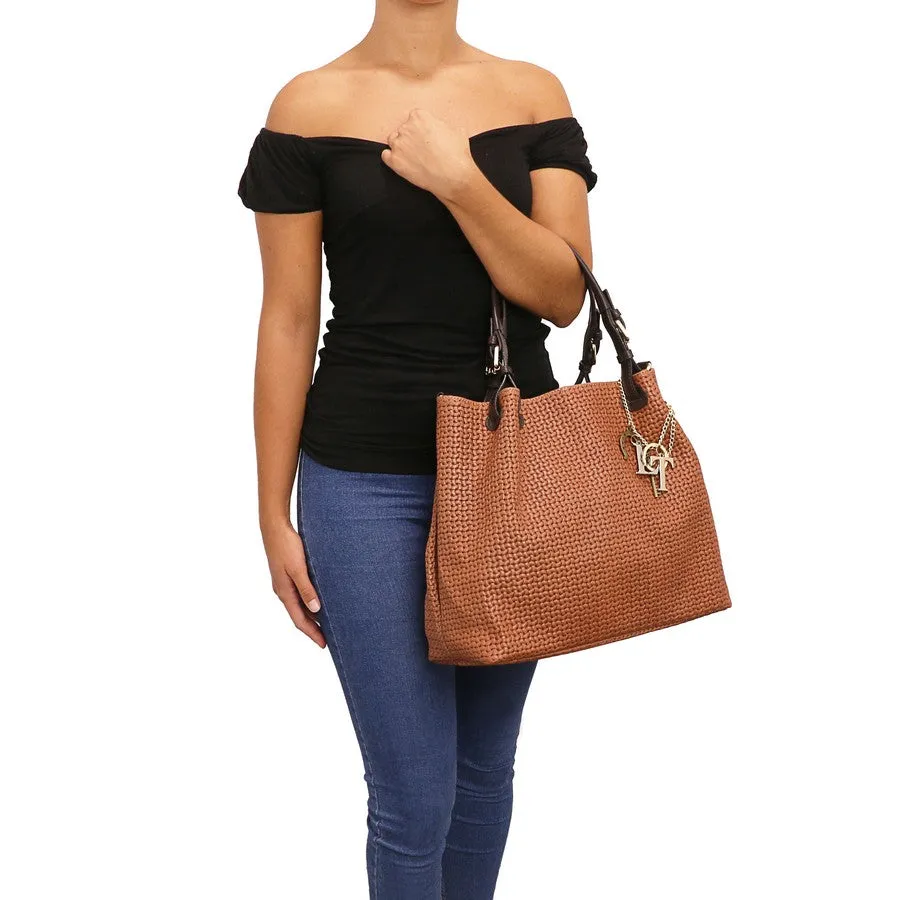 TL Keyluck Woven Leather Bag