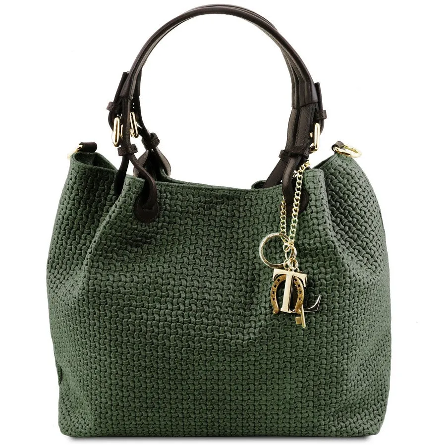 TL Keyluck Woven Leather Bag