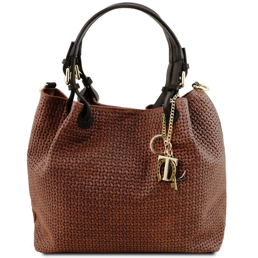 TL Keyluck Woven Leather Bag