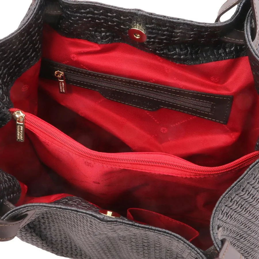 TL Keyluck Woven Leather Bag