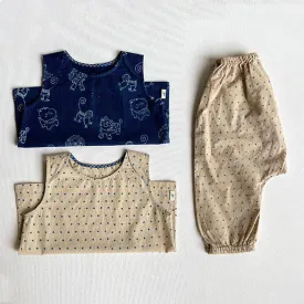 Zoo Jhabla Bag with Indigo Raidana Pants